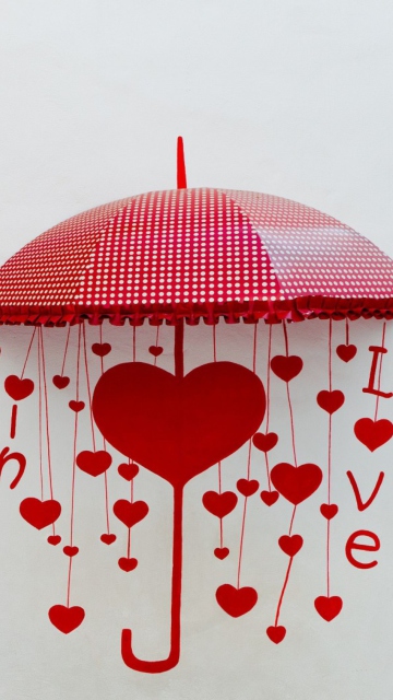 Das Love Umbrella Wallpaper 360x640