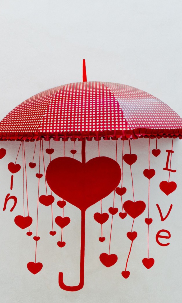 Love Umbrella wallpaper 768x1280