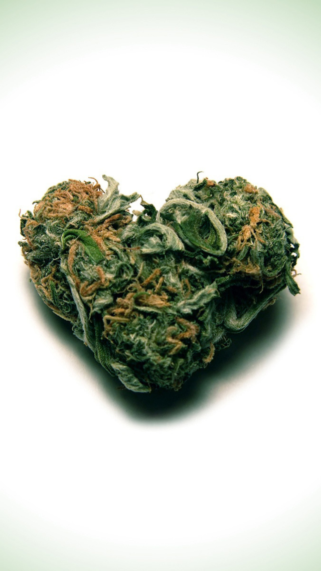 Fondo de pantalla Weed Heart 640x1136