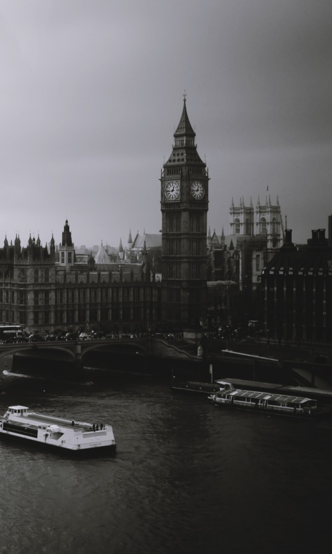Screenshot №1 pro téma London City Black And White 480x800