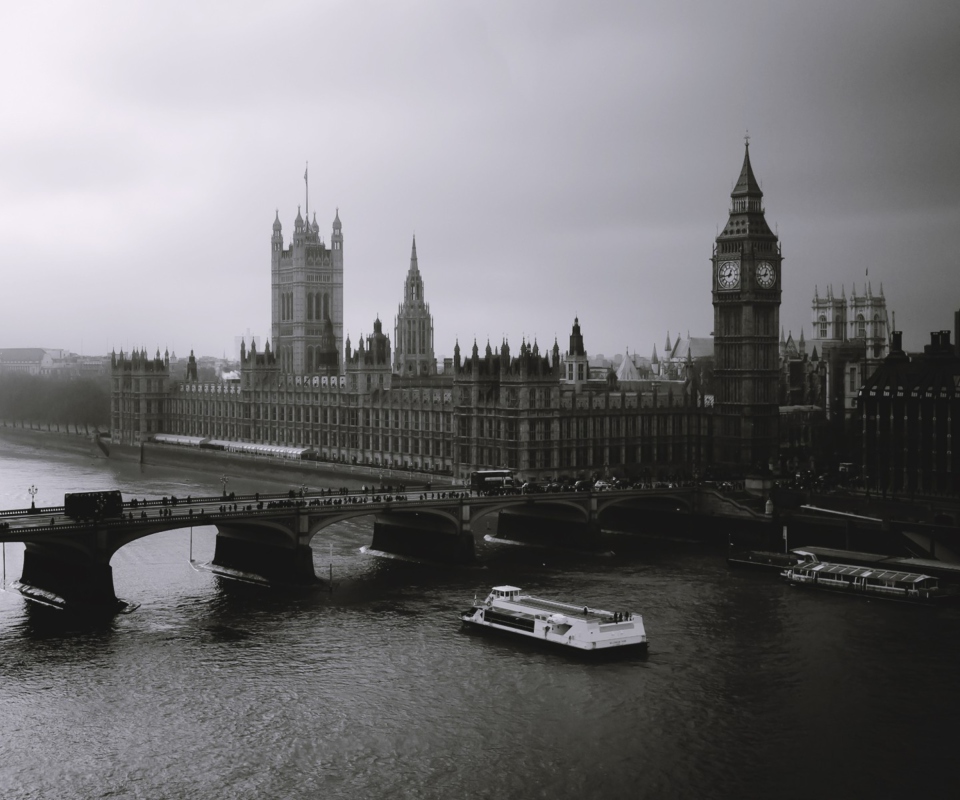 Screenshot №1 pro téma London City Black And White 960x800