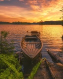 Das Breathtaking Lake Sunset Wallpaper 128x160