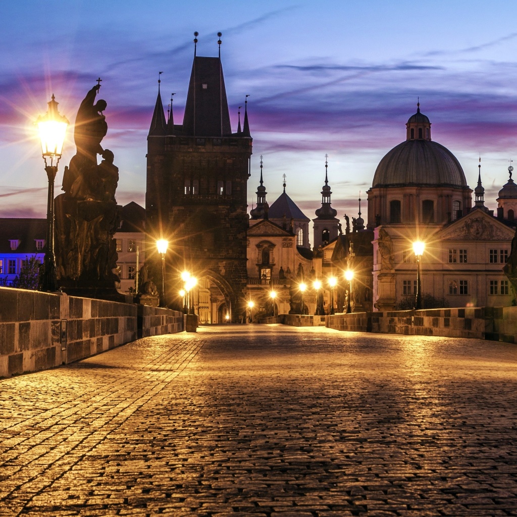 Prague Charles Bridge wallpaper 1024x1024