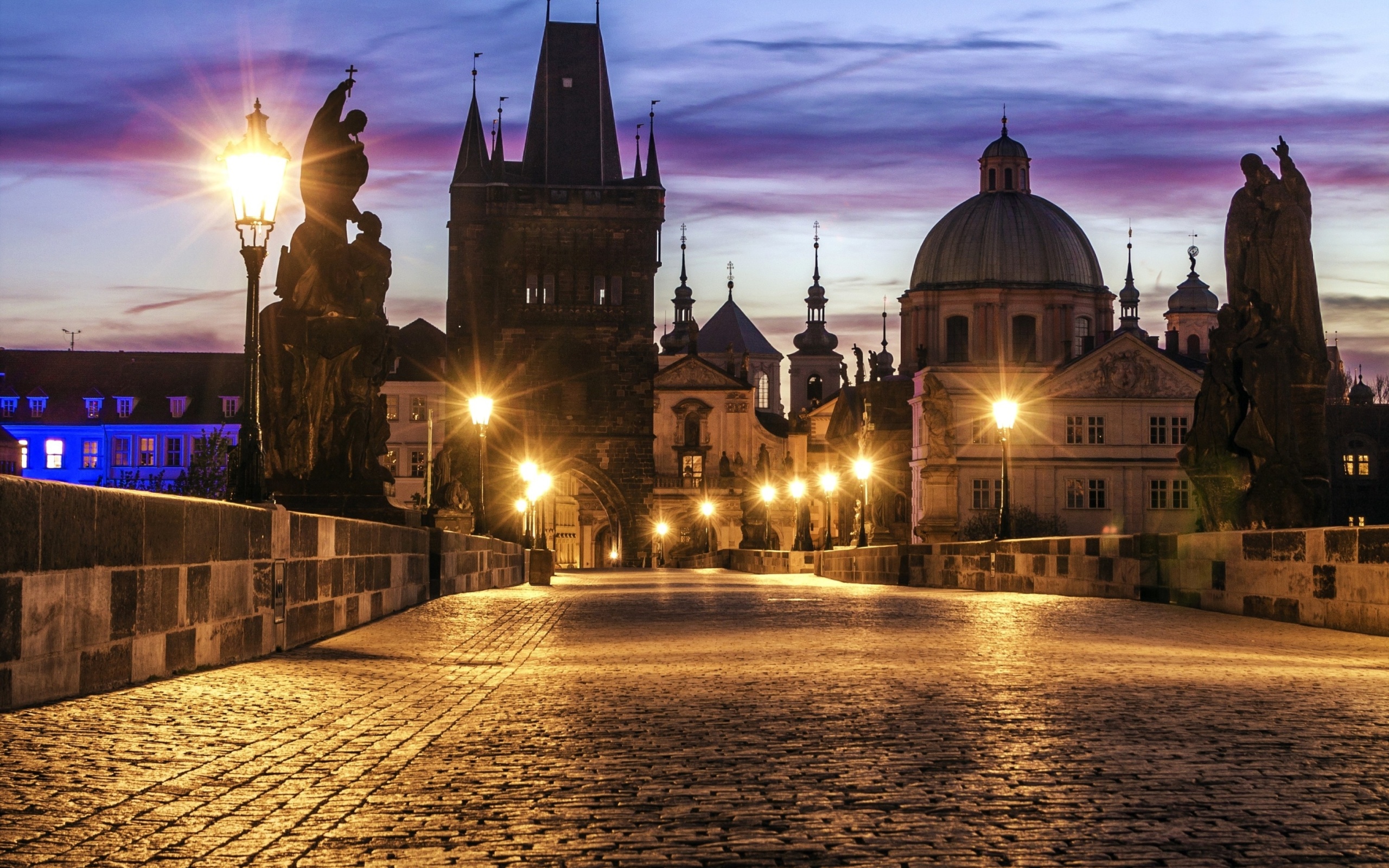 Prague Charles Bridge wallpaper 2560x1600