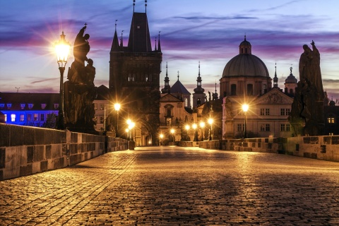 Fondo de pantalla Prague Charles Bridge 480x320