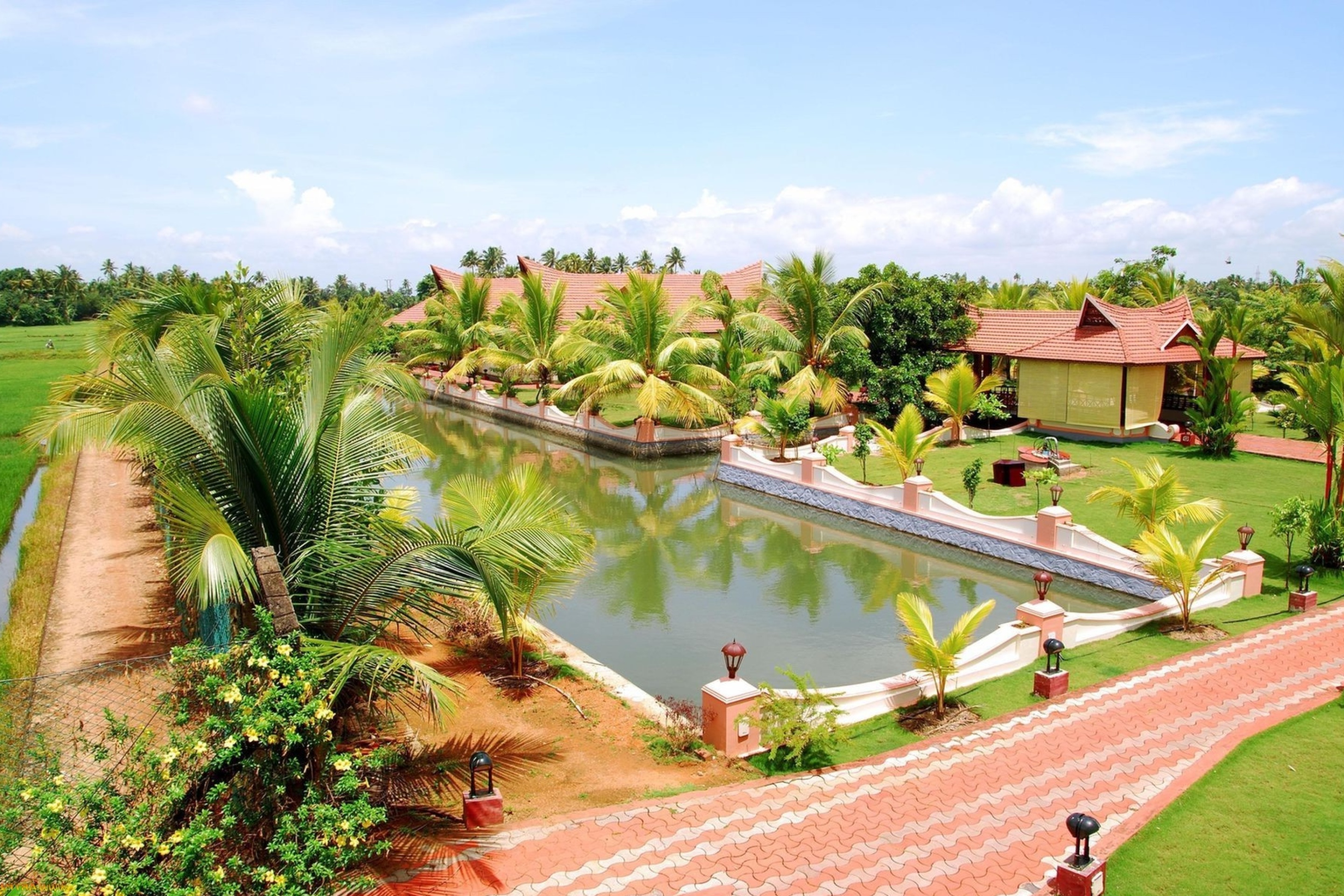 Das Alleppey or Alappuzha city in the southern Indian state of Kerala Wallpaper 2880x1920