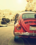 Sfondi Vintage Red Volkswagen Beetle 128x160