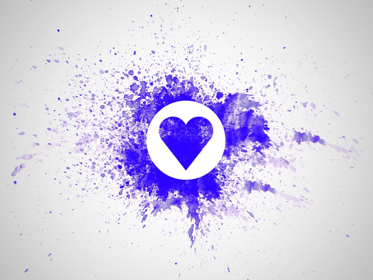 Screenshot №1 pro téma Blue Heart Splash 1280x960