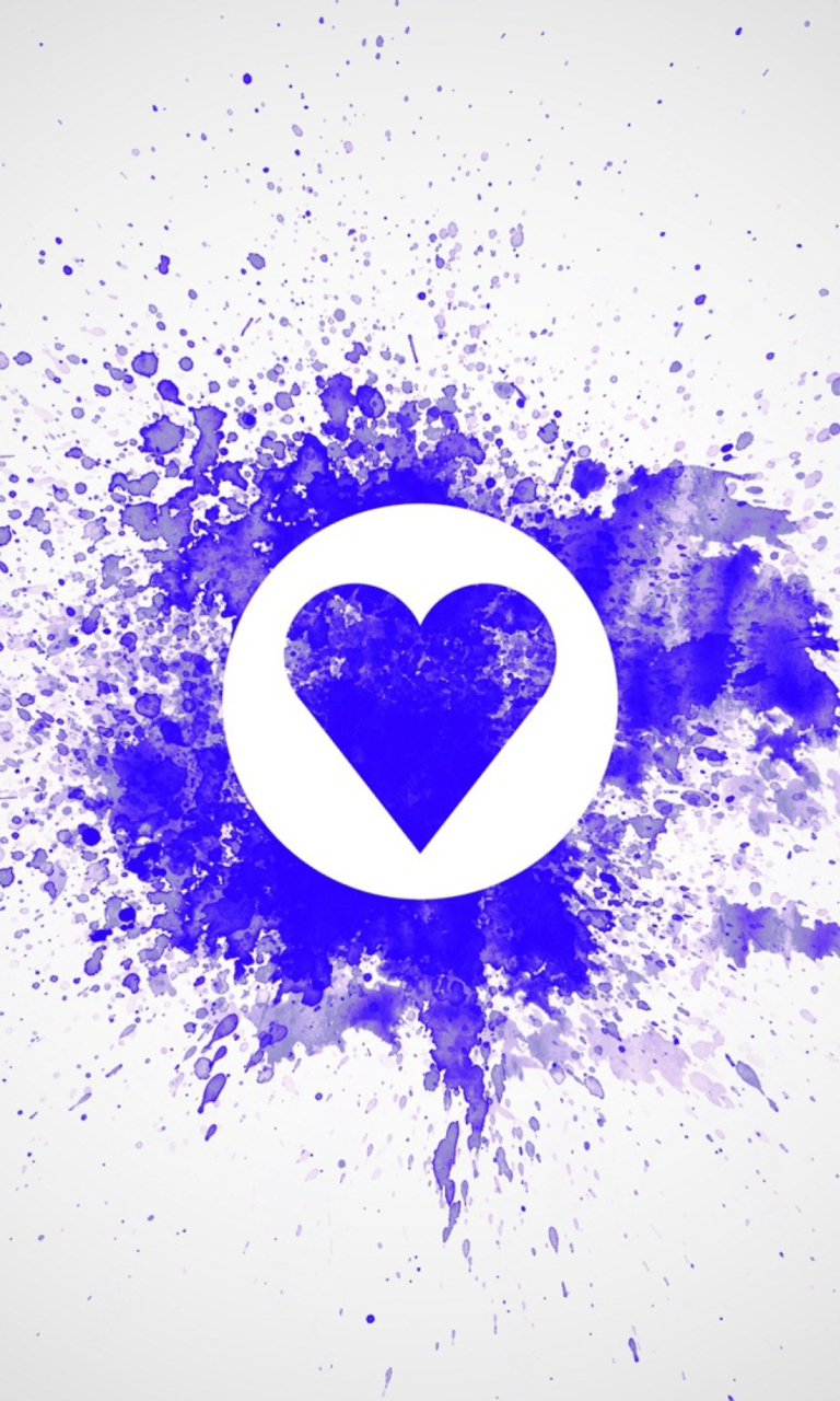 Screenshot №1 pro téma Blue Heart Splash 768x1280