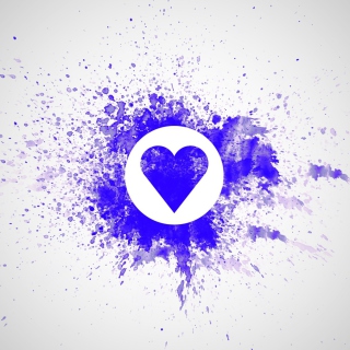 Blue Heart Splash - Obrázkek zdarma pro iPad 2