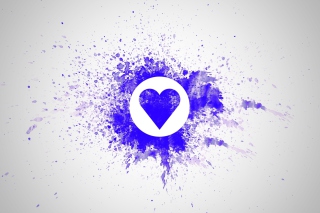 Blue Heart Splash Picture for Android, iPhone and iPad