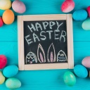 Das Easter Blue Background Wallpaper 128x128