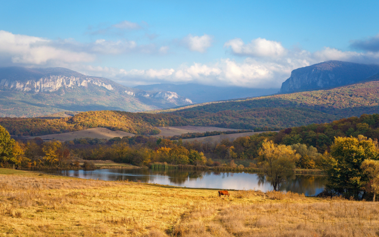 River tranquility countryside wallpaper 1280x800