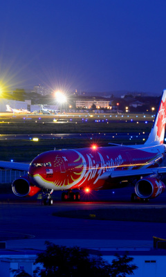 Airbus A330 Air Asia wallpaper 240x400