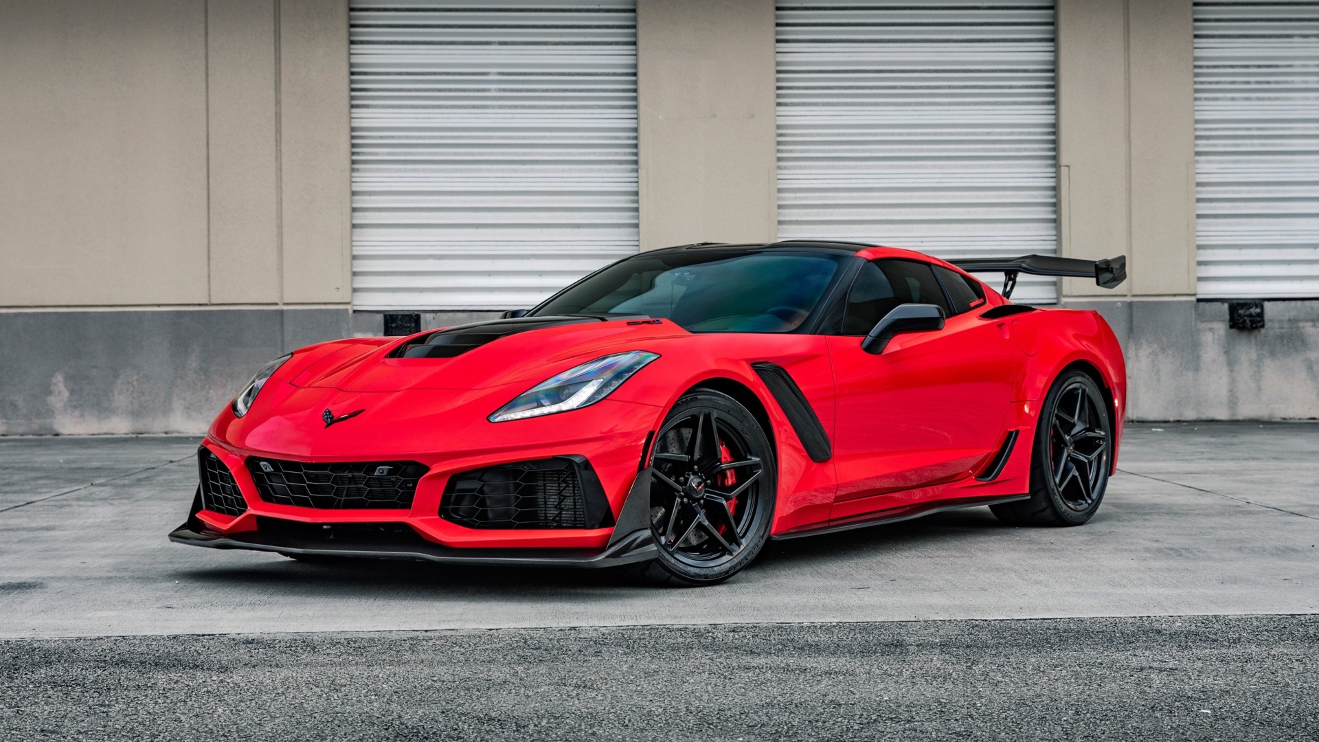 Fondo de pantalla Chevrolet Corvette Red Tuning 1920x1080