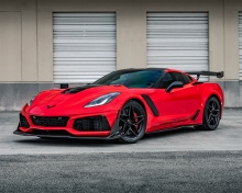 Sfondi Chevrolet Corvette Red Tuning 220x176