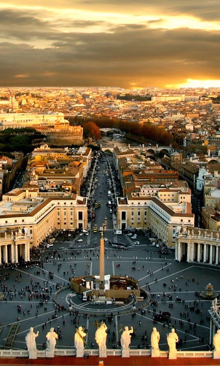 Fondo de pantalla St. Peter's Square in Rome 768x1280