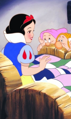 Das Snow White and the Seven Dwarfs Wallpaper 240x400