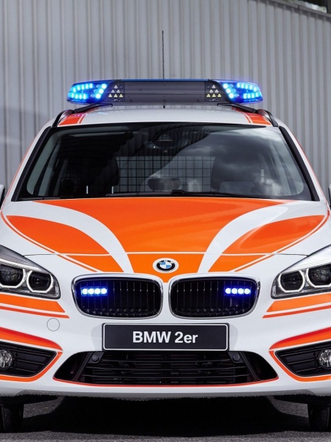 Sfondi BMW 2 Police Car 480x640