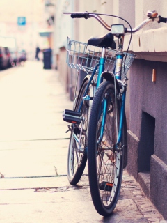 Lonely Bicycle wallpaper 240x320