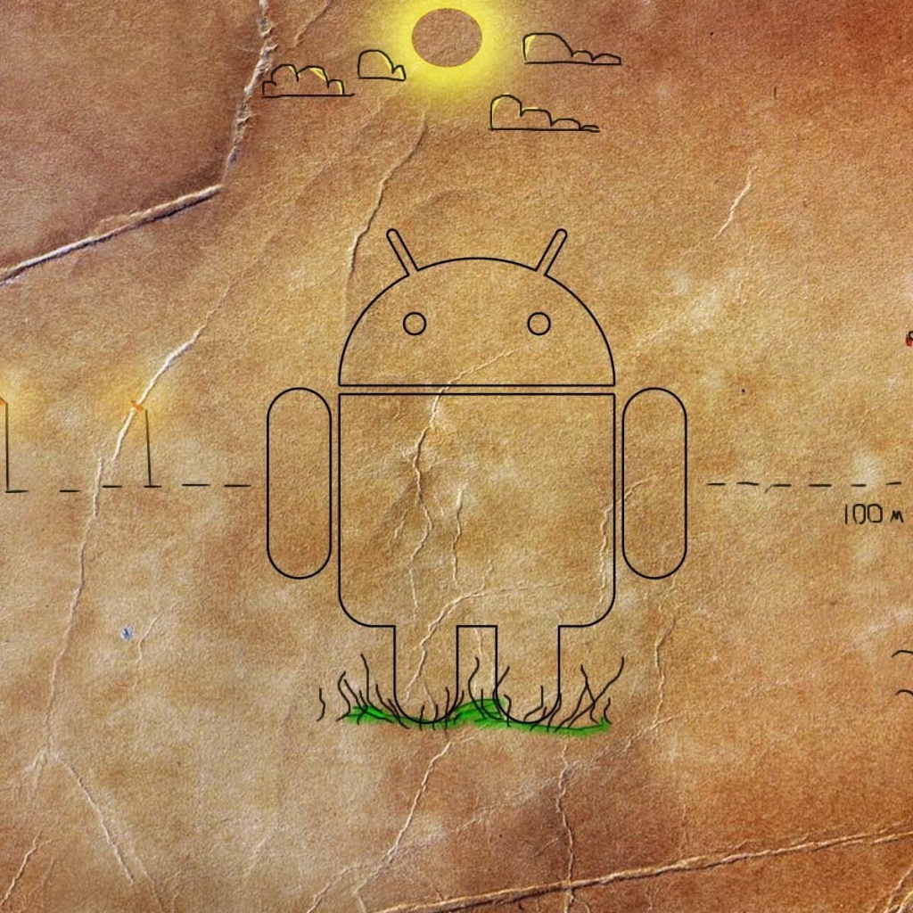 Das Android HD Logo Wallpaper 1024x1024