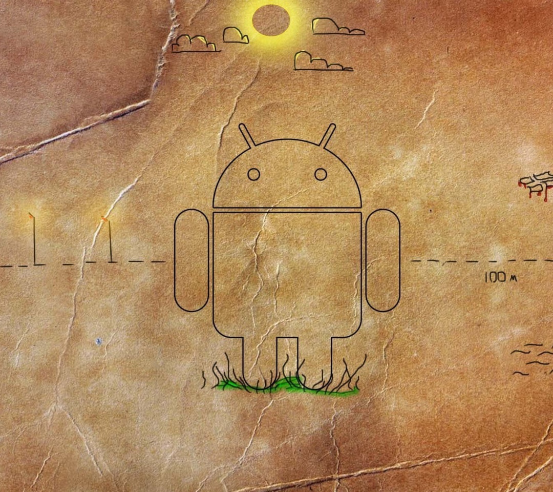 Android HD Logo wallpaper 1080x960
