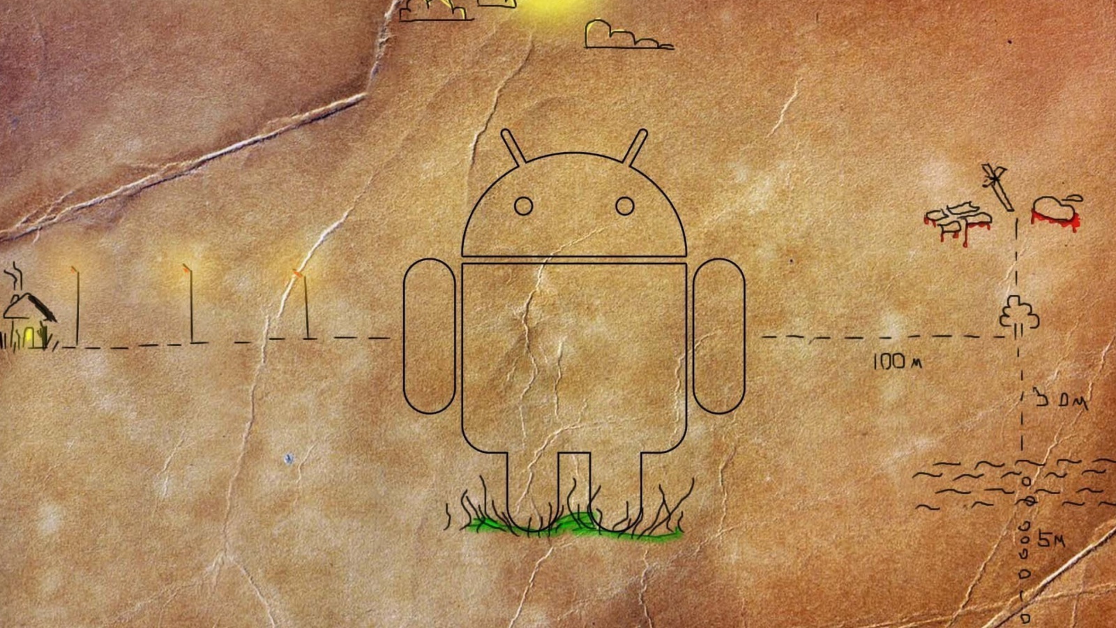 Android HD Logo wallpaper 1600x900