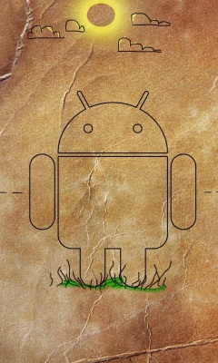 Android HD Logo wallpaper 240x400