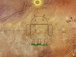 Android HD Logo wallpaper 320x240