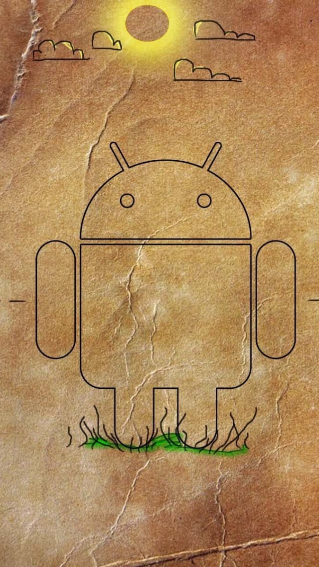 Android HD Logo wallpaper 640x1136