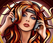 Screenshot №1 pro téma Girl In Headphones Vector Art 176x144