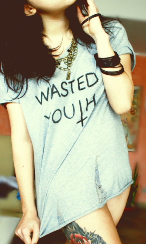Sfondi Wasted Youth T-Shirt 480x800