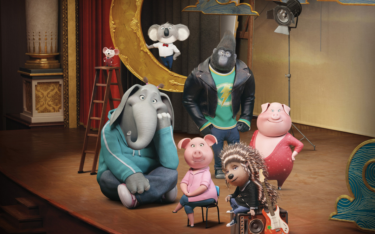 Fondo de pantalla Sing Cartoon with Animals 1280x800