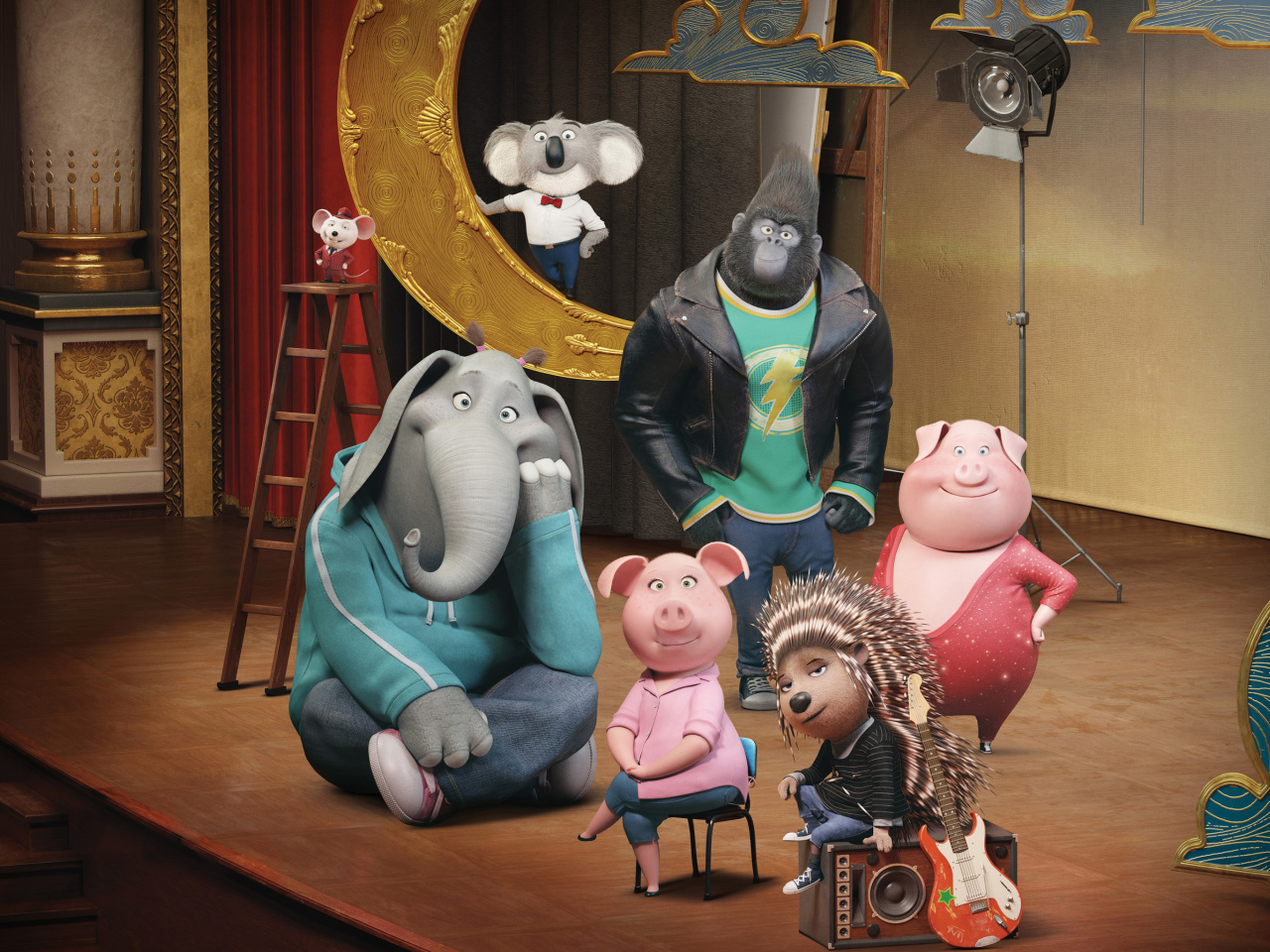 Fondo de pantalla Sing Cartoon with Animals 1280x960