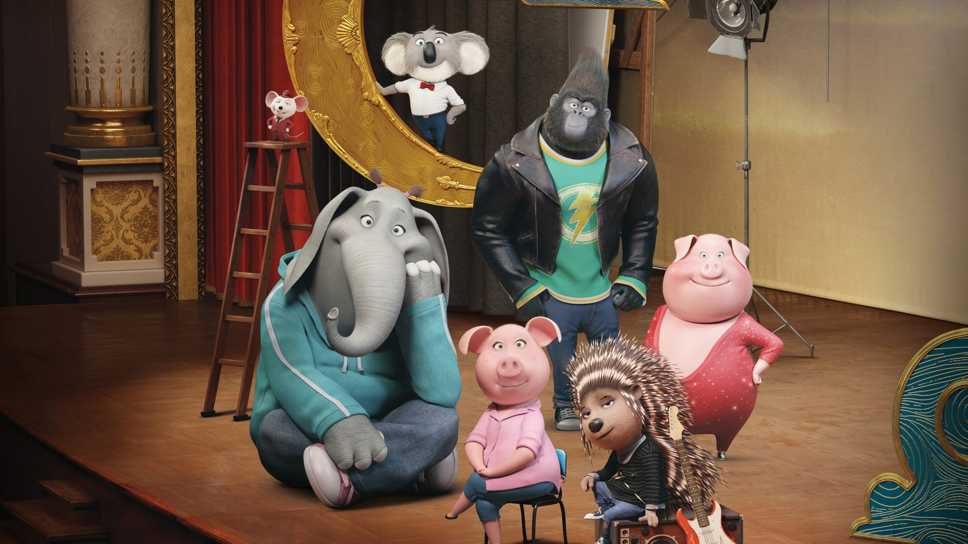 Fondo de pantalla Sing Cartoon with Animals 1920x1080