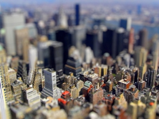 Sfondi Tilt-Shift New York City 320x240