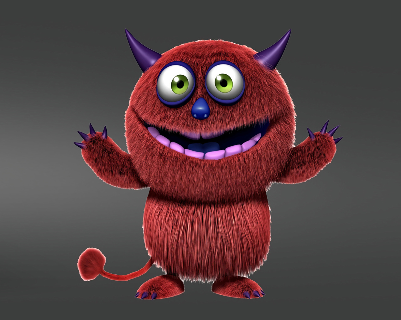 Обои Red Evil Monster 1280x1024