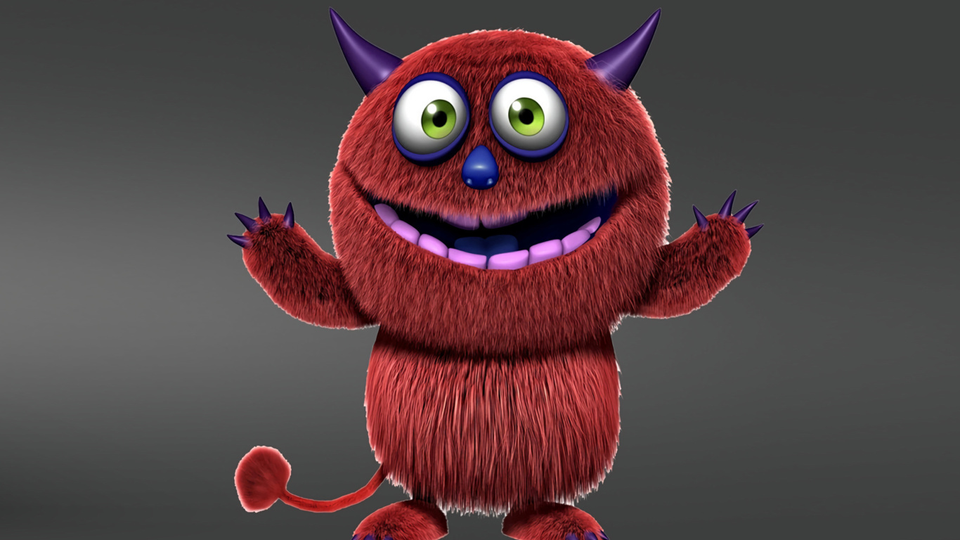 Screenshot №1 pro téma Red Evil Monster 1366x768