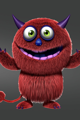 Red Evil Monster wallpaper 320x480