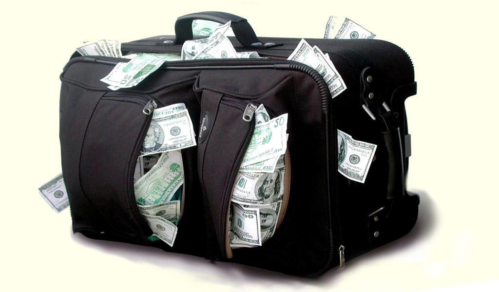 Case with Dollars wallpaper 1024x600