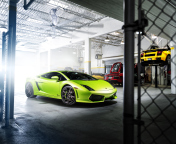 Screenshot №1 pro téma Neon Green Lamborghini Gallardo 176x144