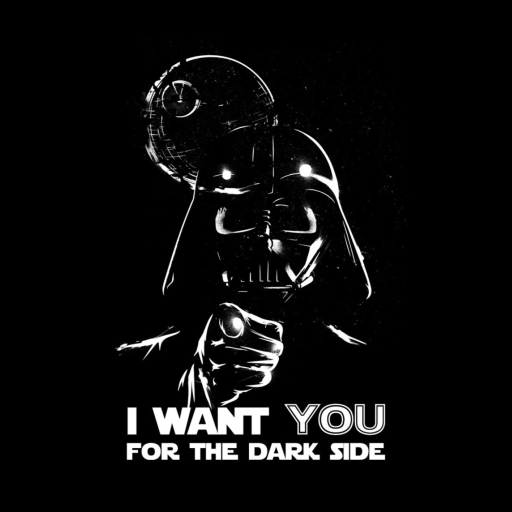 Das Darth Vader's Dark Side Wallpaper 1024x1024