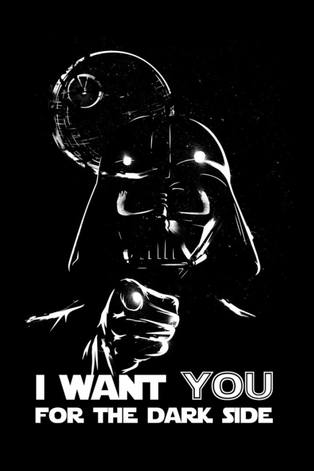 Fondo de pantalla Darth Vader's Dark Side 640x960