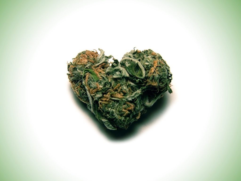 Fondo de pantalla I Love Weed Marijuana 1024x768
