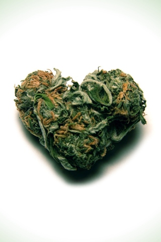 Обои I Love Weed Marijuana 320x480