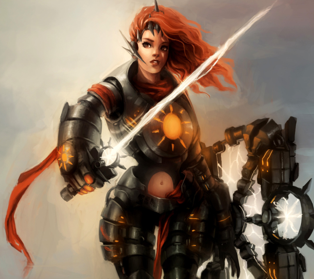 Warrior  Woman with Sword wallpaper 1080x960
