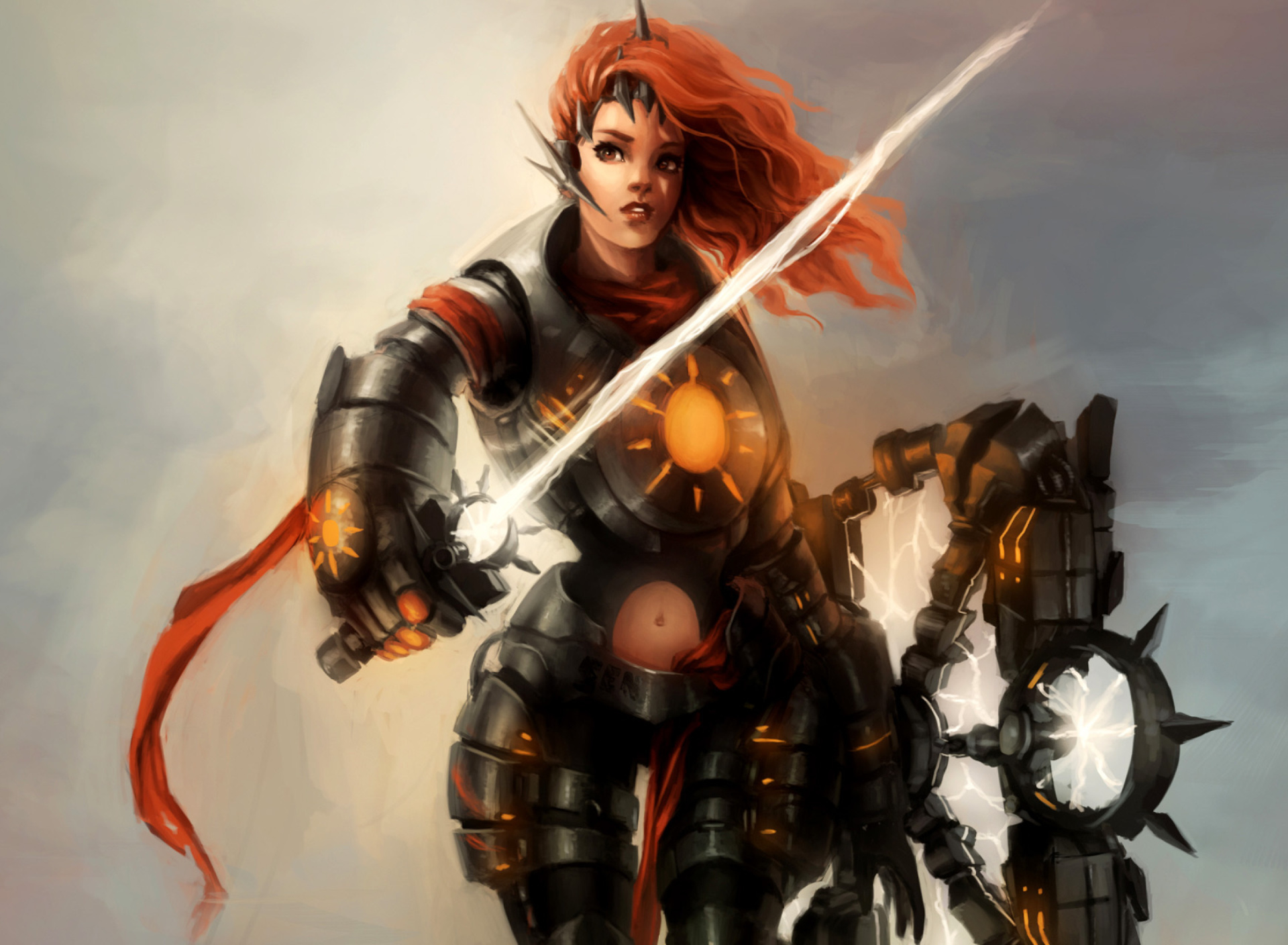 Warrior  Woman with Sword wallpaper 1920x1408