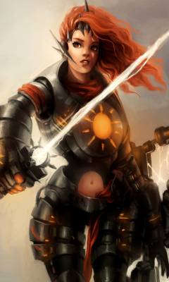 Warrior  Woman with Sword wallpaper 240x400