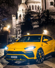 Обои Yellow Lamborghini Urus Super SUV 176x220