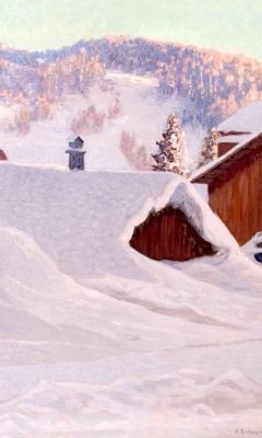 Anshelm Schultzberg Winter Landscape screenshot #1 240x400